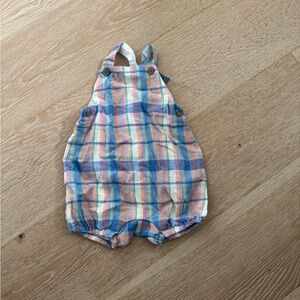 Janie and Jack Pastel Plaid Baby Boy Romper